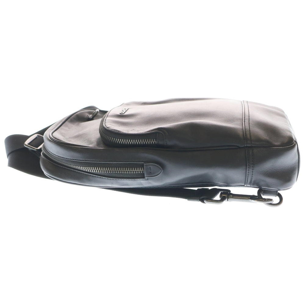 COACH(コーチ) グラハム ロゴプレートデザイン レザー ショルダーバッグ ブラック G2321-C2931