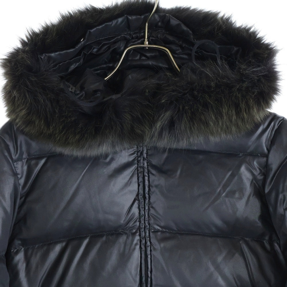 DUVETICA(デュベティカ) GOCCIA ゴッチャ デザイン ダブルポケット フーデッド ジップアップ ダウンジャケット ブラック FGC-1001R