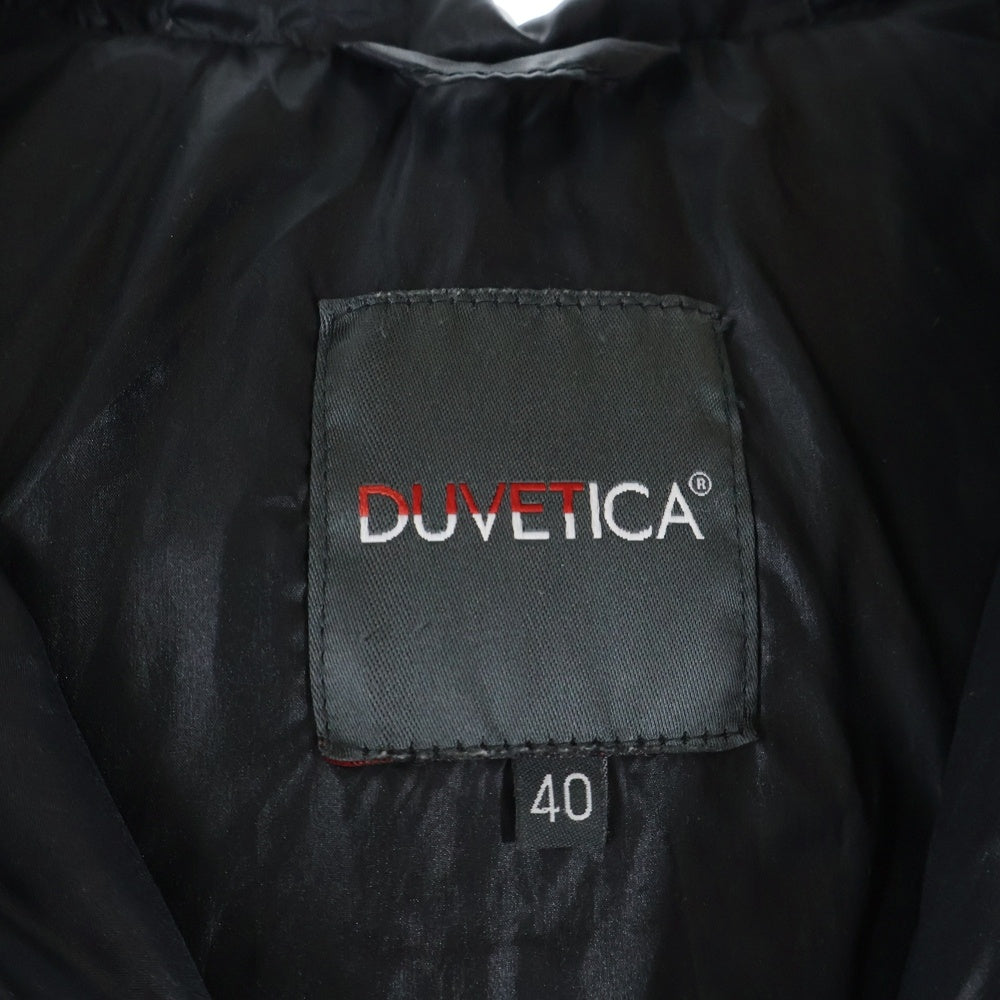 DUVETICA(デュベティカ) GOCCIA ゴッチャ デザイン ダブルポケット フーデッド ジップアップ ダウンジャケット ブラック FGC-1001R