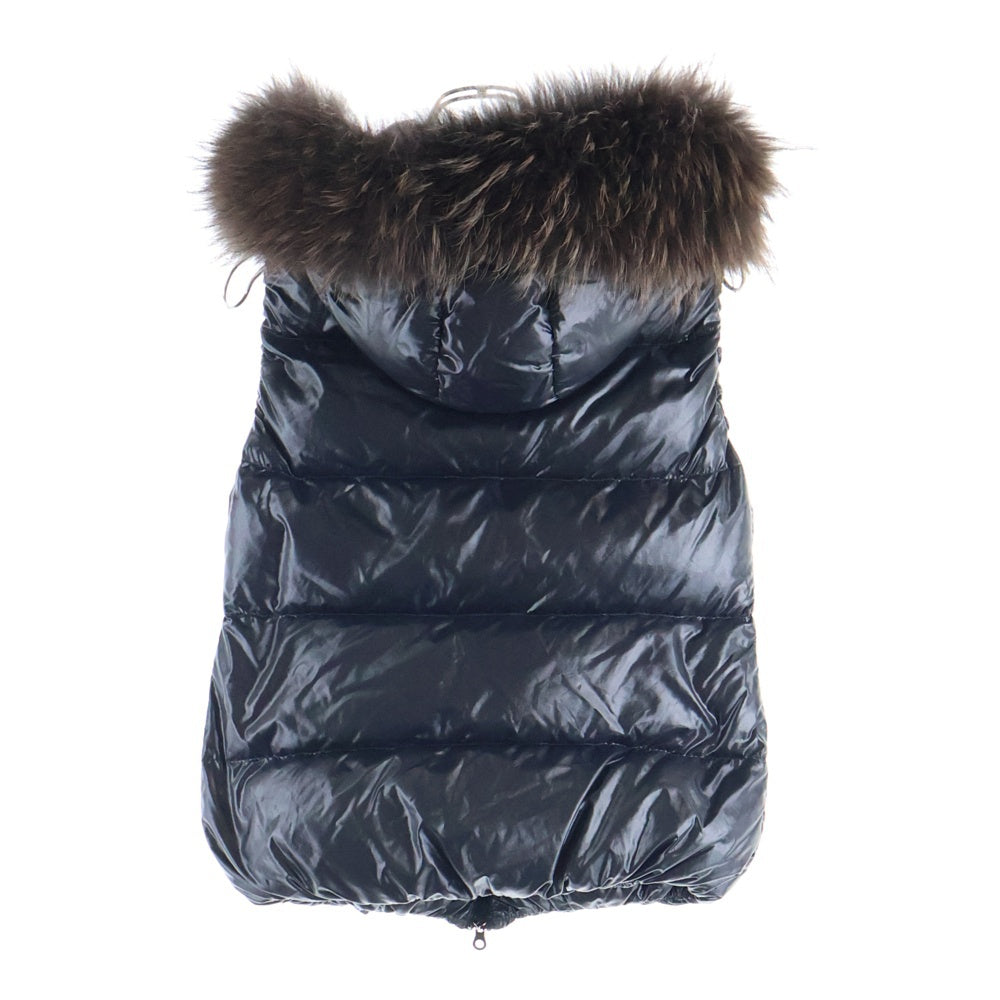 DUVETICA(デュベティカ) ADHARA アダーラ ラクーンファーデザイン ダブルポケット フーデッド ジップアップ ダウンジャケット ブラック MFG-1035R