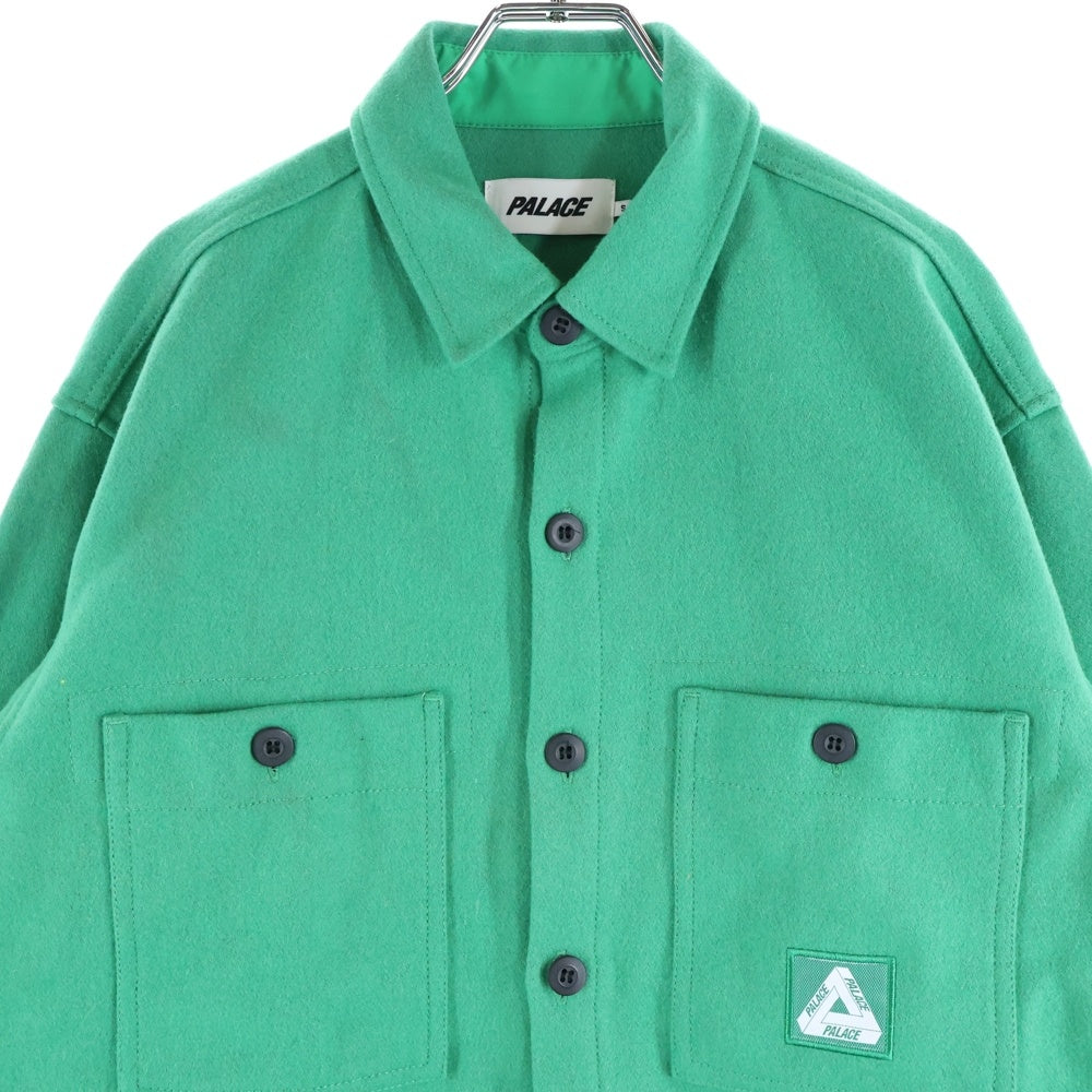Palace Skateboards(パレススケートボーズ) WOOL SHIRT JACKET SWEET PEA GREEN ロゴデザイン ウールシャツジャケット グリーン