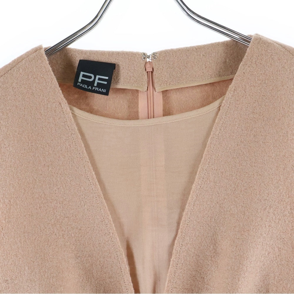 NO BRAND(ノーブランド) PAOLA FRANI パオラフラーニ コットン ノースリーブワンピース レディース ピンク