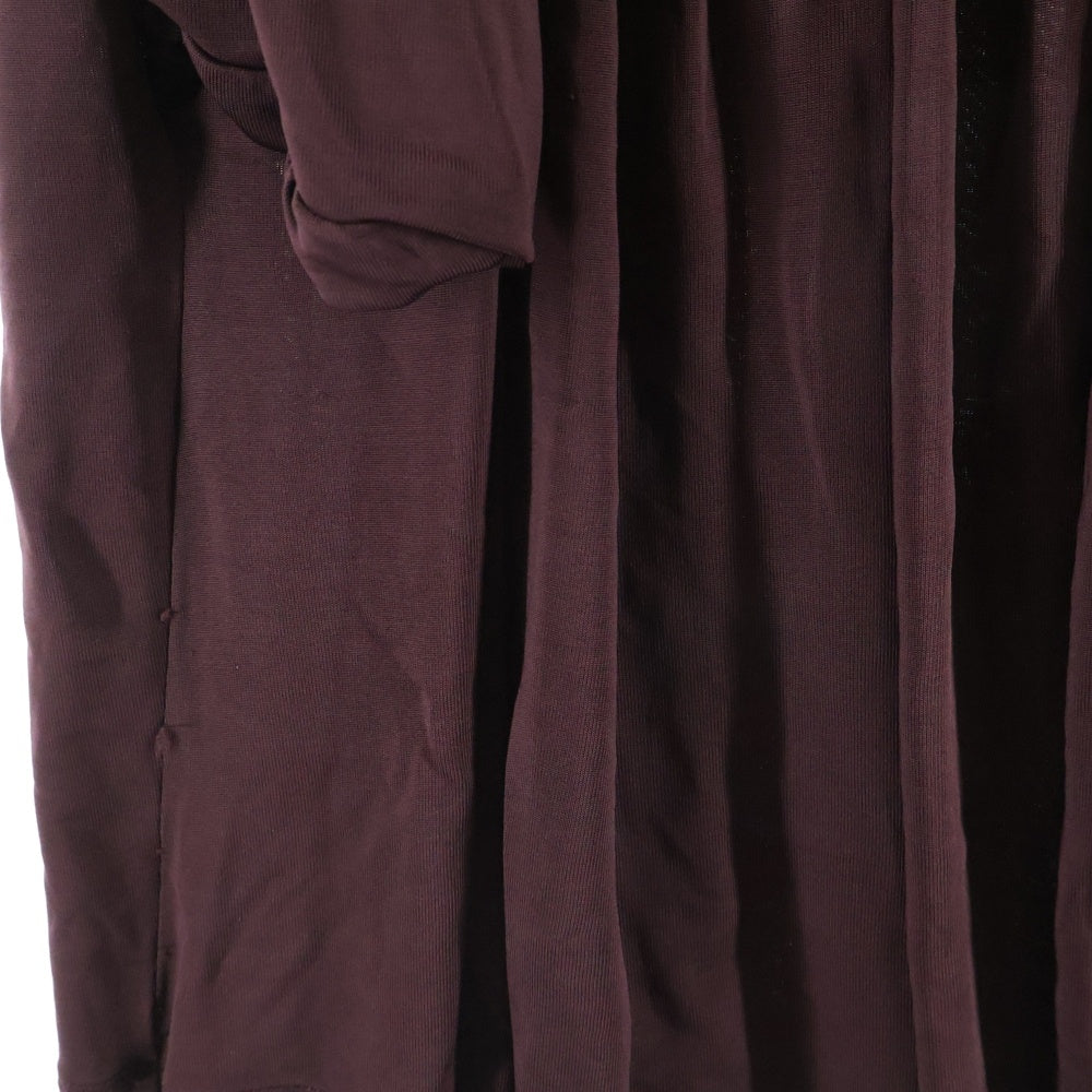 NO BRAND(ノーブランド) JUSTCAVALLI ジャストカヴァリ レーヨン混 ノースリーブフリルワンピース レディース ボルドー