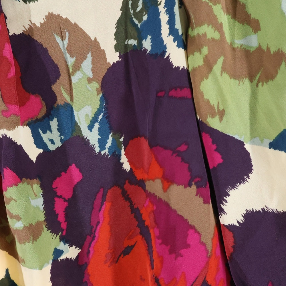 DIANE VON FURSTENBERG(ダイアン フォン ファステンバーグ) 総柄 シルク混 ラウンドネック ワンピース レディース マルチカラー