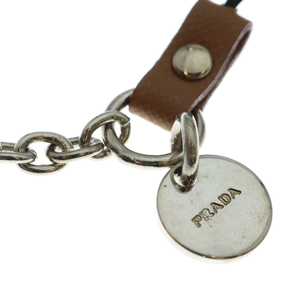 PRADA(プラダ) ベアー チェーン キーホルダー ブラウン/シルバー