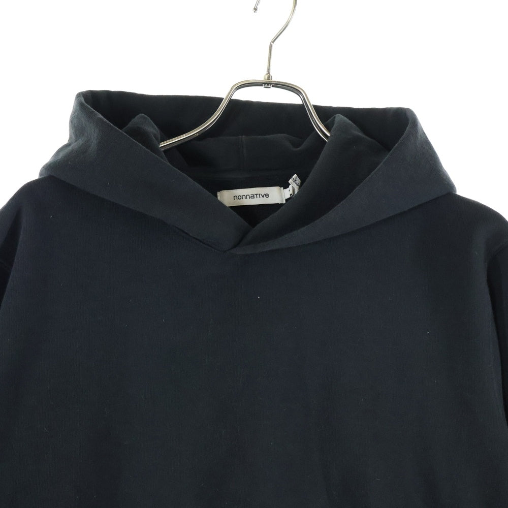 nonnative(ノンネイティブ) 19SS DWELLER HOODY COTTON SWEAT OVERDYED ドウェラー コットン オーバーダイド プルオーバースウェットパーカー フーディー ブラック NN-C3551