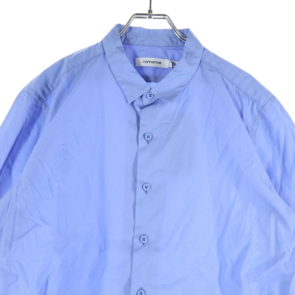 nonnative(ノンネイティブ) 17SS CLEAK SHIRT S/S COTTON BROAD クリーク ブロード ショートスリーブ コットンシャツ ブルー NN-S3124