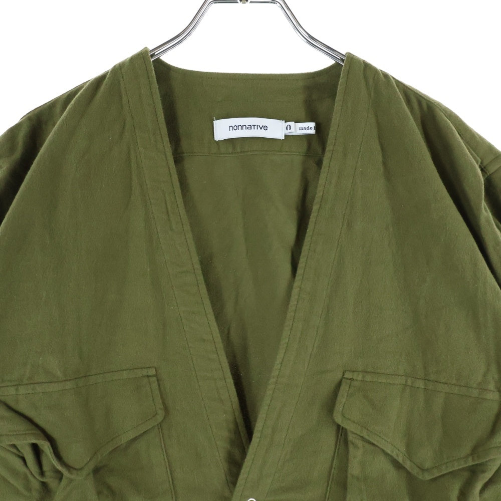 nonnative(ノンネイティブ) 19AW CARPENTER SHIRT JACKET COTTON FLANNEL カーペンター フランネル コットン シャツジャケット カーキ NN-SJ3603