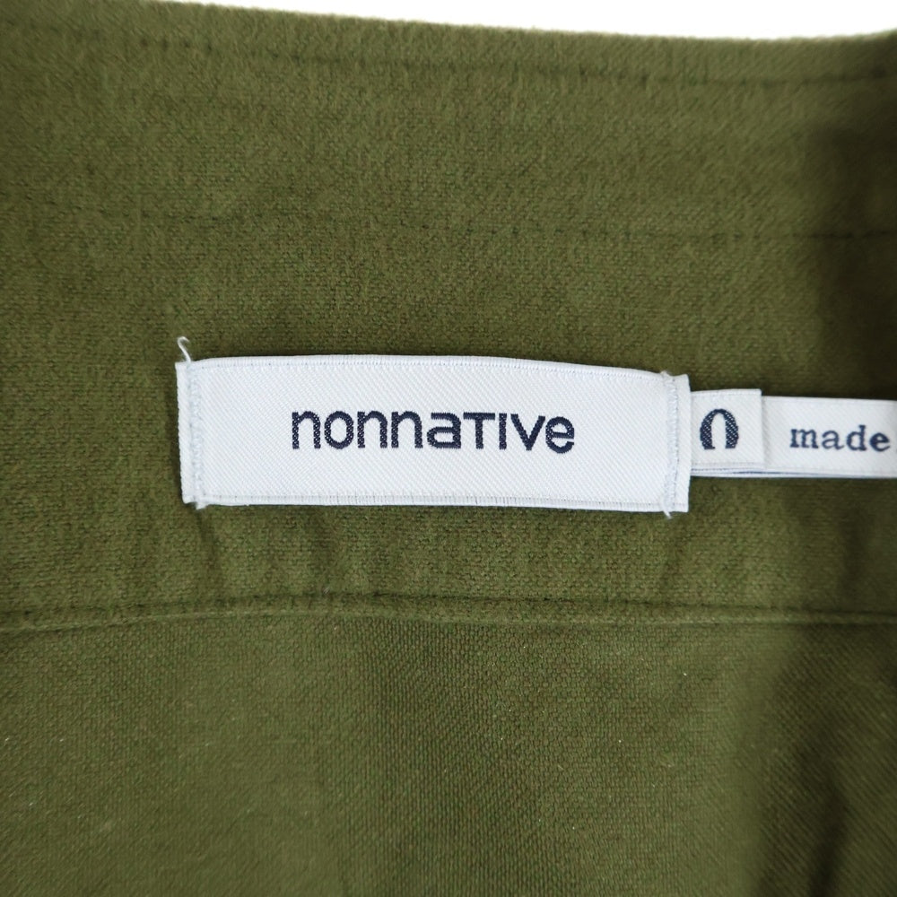 nonnative(ノンネイティブ) 19AW CARPENTER SHIRT JACKET COTTON FLANNEL カーペンター フランネル コットン シャツジャケット カーキ NN-SJ3603