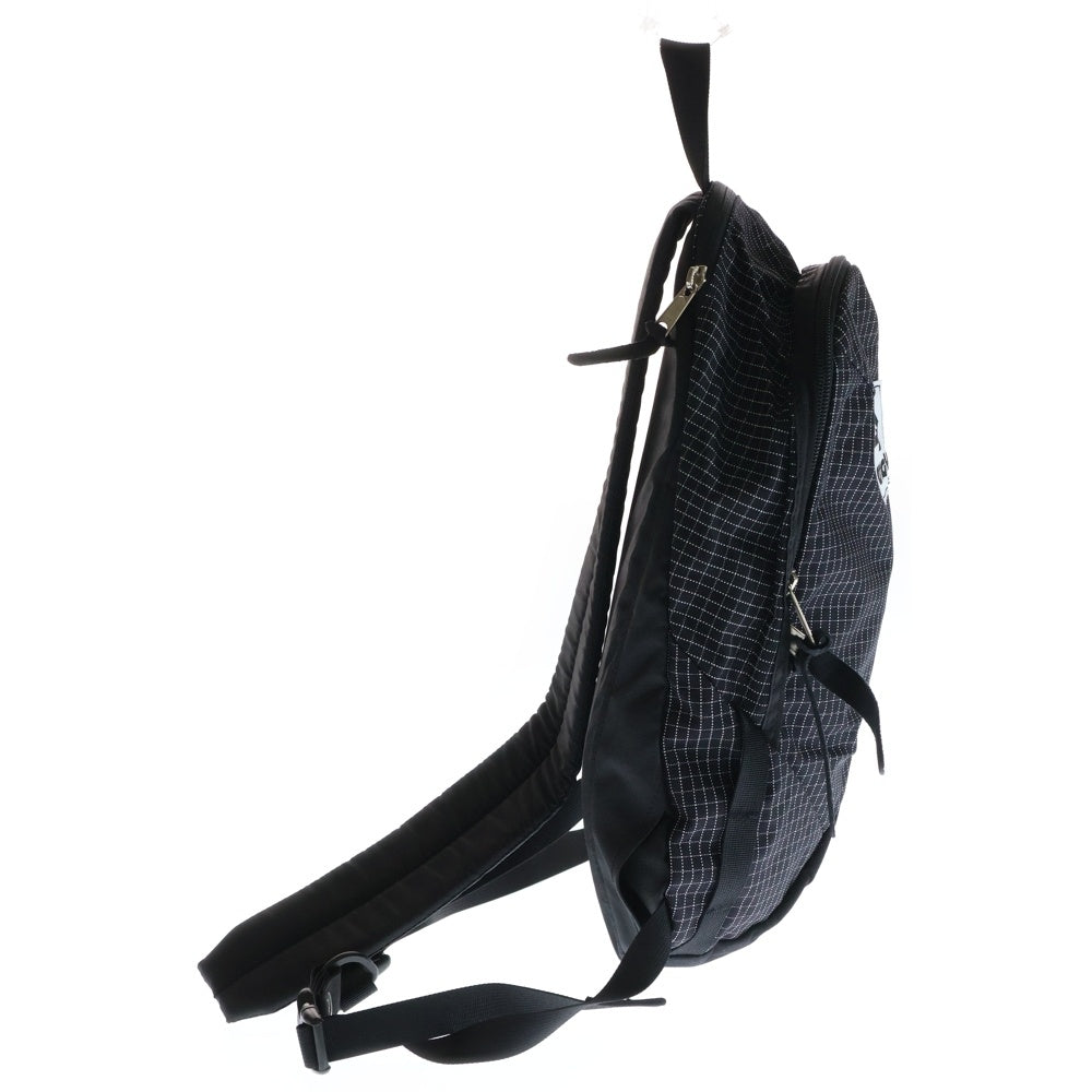 GREGORY(グレゴリー) ロゴパッチ チェック柄 ウエストボディバッグ ブラック/ホワイト