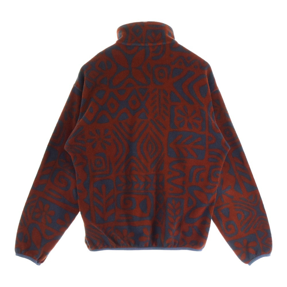 90s パタゴニア プルオーバー M USA製 リーフ 総柄 シンチラ 90s USA製 パタゴニア シンチラ フリース ハーフジップ 総柄 リーフ