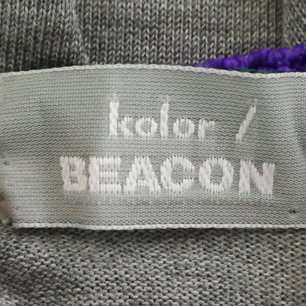kolor BEACON(カラービーコン) 22SS RINGER TEE ニット切り替え カットソー 半袖リンガーTシャツ グレー 22SBM-T02232