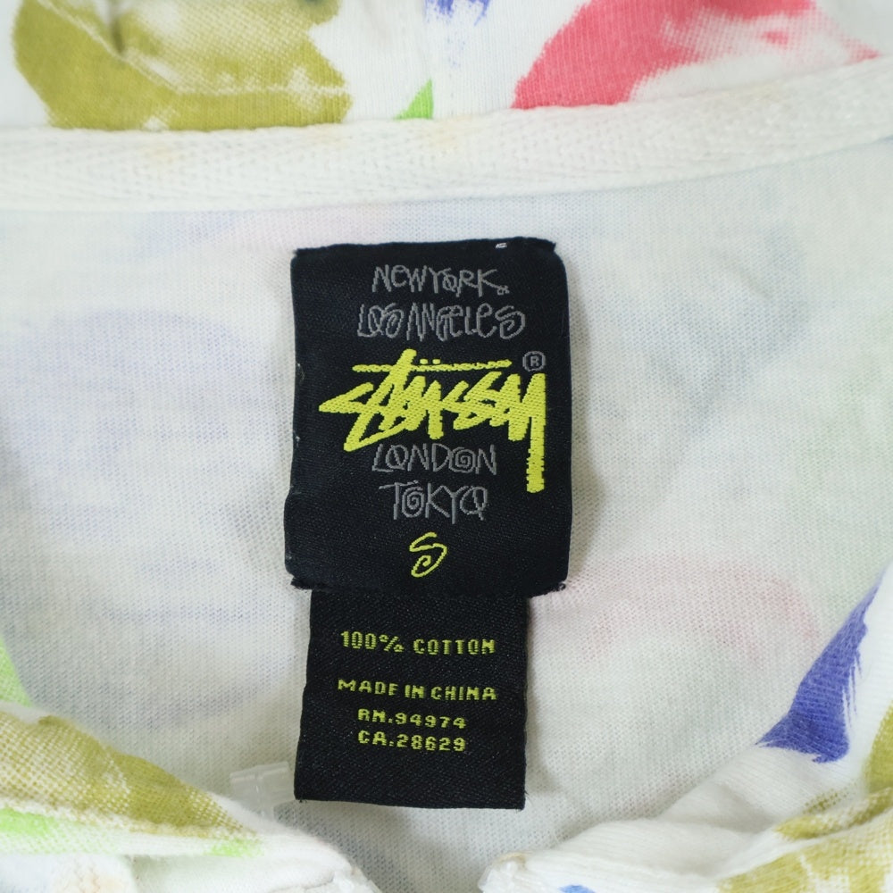 STUSSY(ステューシー) FACE PRINT フェイスプリントデザイン 総柄 ジップアップ フーデッド スウェット パーカー マルチカラー