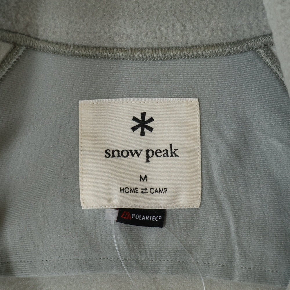 snow peak(スノーピーク) ×WIND AND SEA ウィンダンシー バックロゴ ジップアップ フリースジャケット カーキ WAS-JK-25AU702