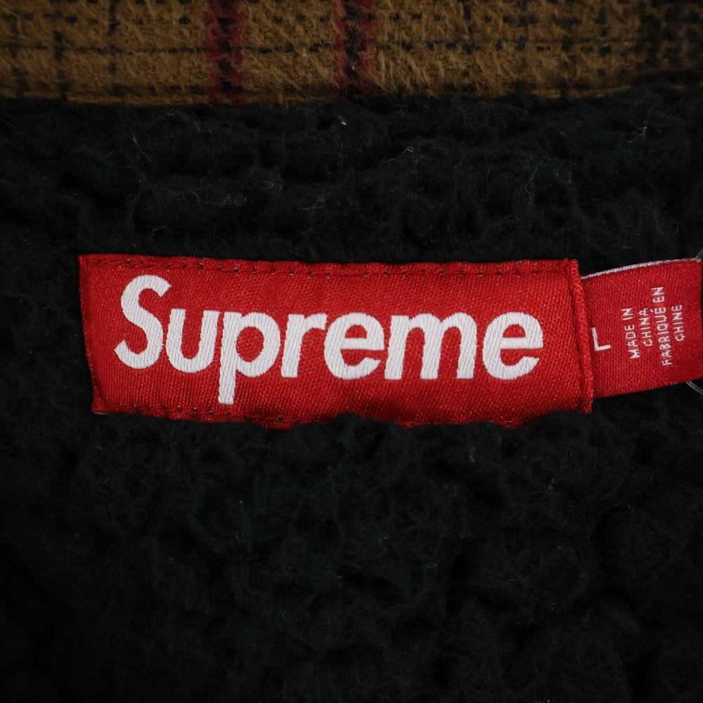 SUPREME(シュプリーム) 23AW Lined Flannel Snap Shirt ライン フランネルチェック スナップシャツジャケット ブラウン