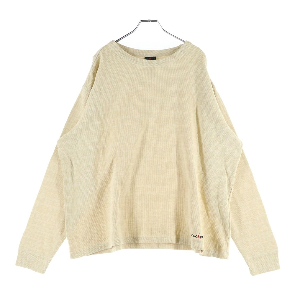 JORDAN BRAND(ジョーダンブランド) ×AWAKE アウェイク 総柄 サーマル 長袖Tシャツ カットソー ベージュ IB7955-234