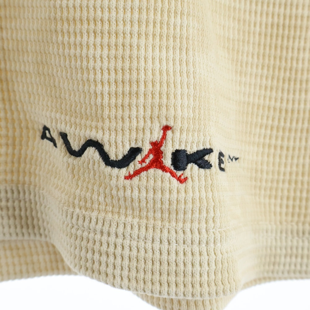 JORDAN BRAND(ジョーダンブランド) ×AWAKE アウェイク 総柄 サーマル 長袖Tシャツ カットソー ベージュ IB7955-234