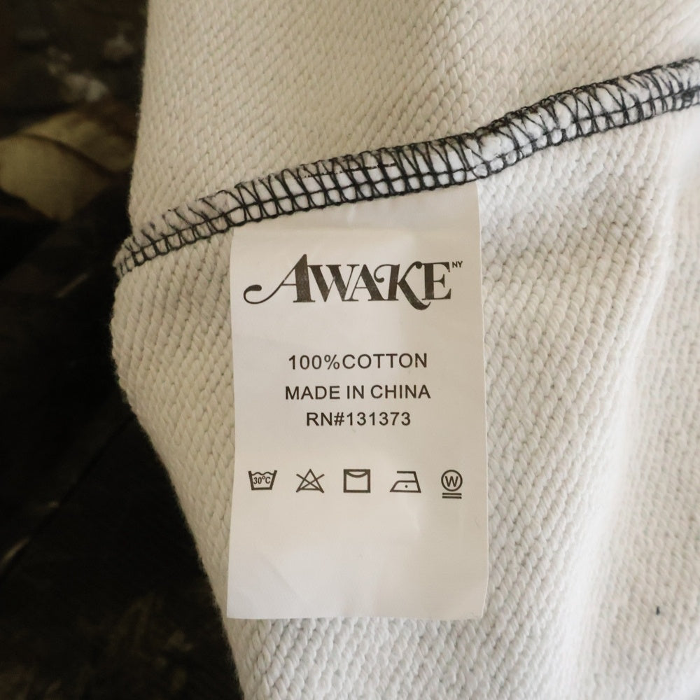 AWAKE(アウェイク) DEBOSSED CREWNECK リアルツリー デボスド クルーネックスウェット トレーナー ブラウン