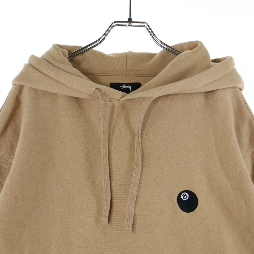 STUSSY(ステューシー) 8 Ball Applique Sweat Hoodie エイトボール アップリケ スウェットフーディ プルオーバーパーカー ブラウン 118457