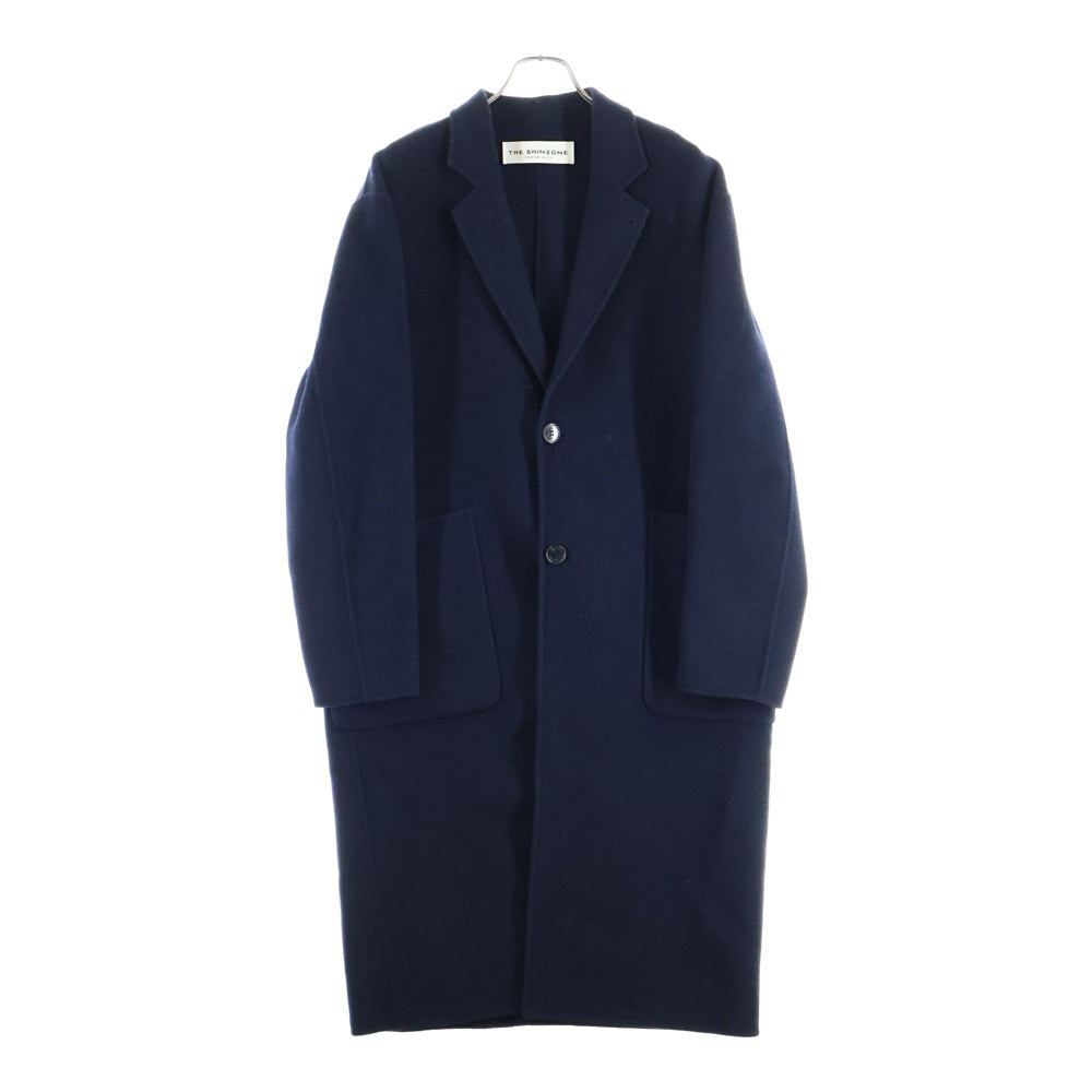 NO BRAND(ノーブランド) THE SHINZONE シンゾーン JERMYN COAT ウール 2B ロング チェスターコート ネイビー 20AMSC051