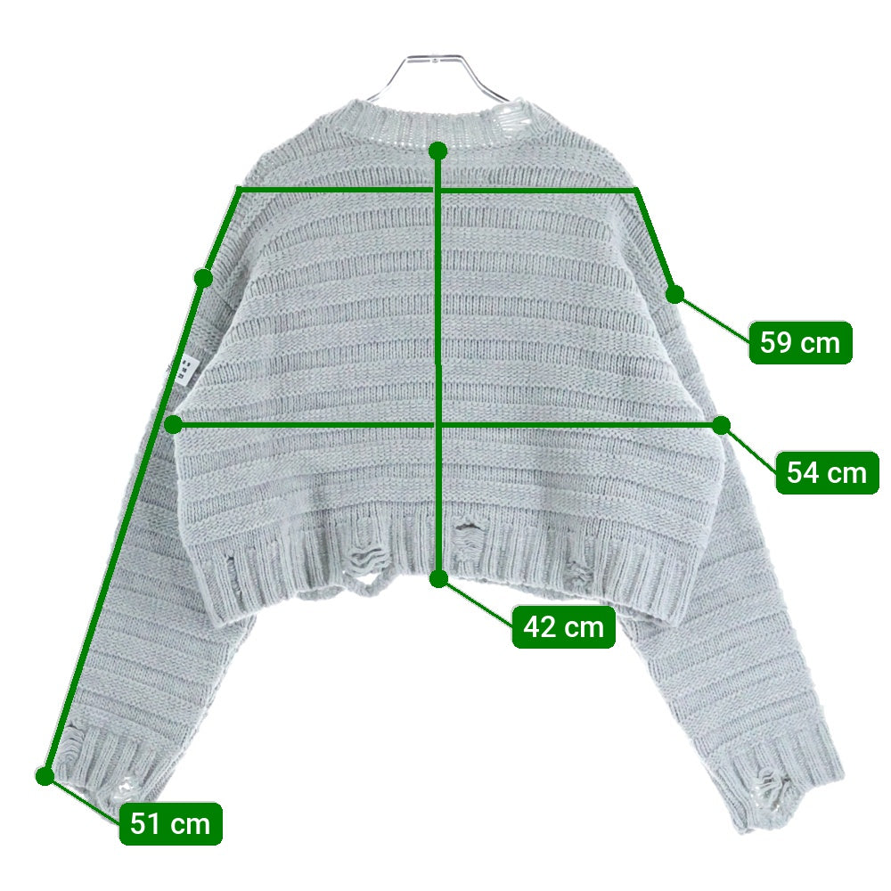 MM6 Maison Margiela(エムエムシックスメゾンマルジェラ) WOOL JUMPER SILVER ウールジャンパー プルオーバーニット レディース グレー S52HL0031