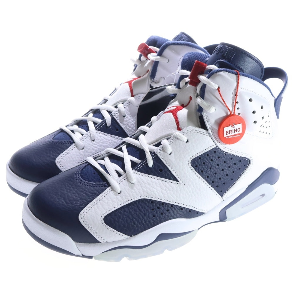 NIKE(ナイキ) AIR JORDAN 6 RETRO OLYMPIC エアジョーダン6 レトロ オリンピック ハイカットスニーカー ホワイト/ネイビー US9.5/27.5cm CT8529-164