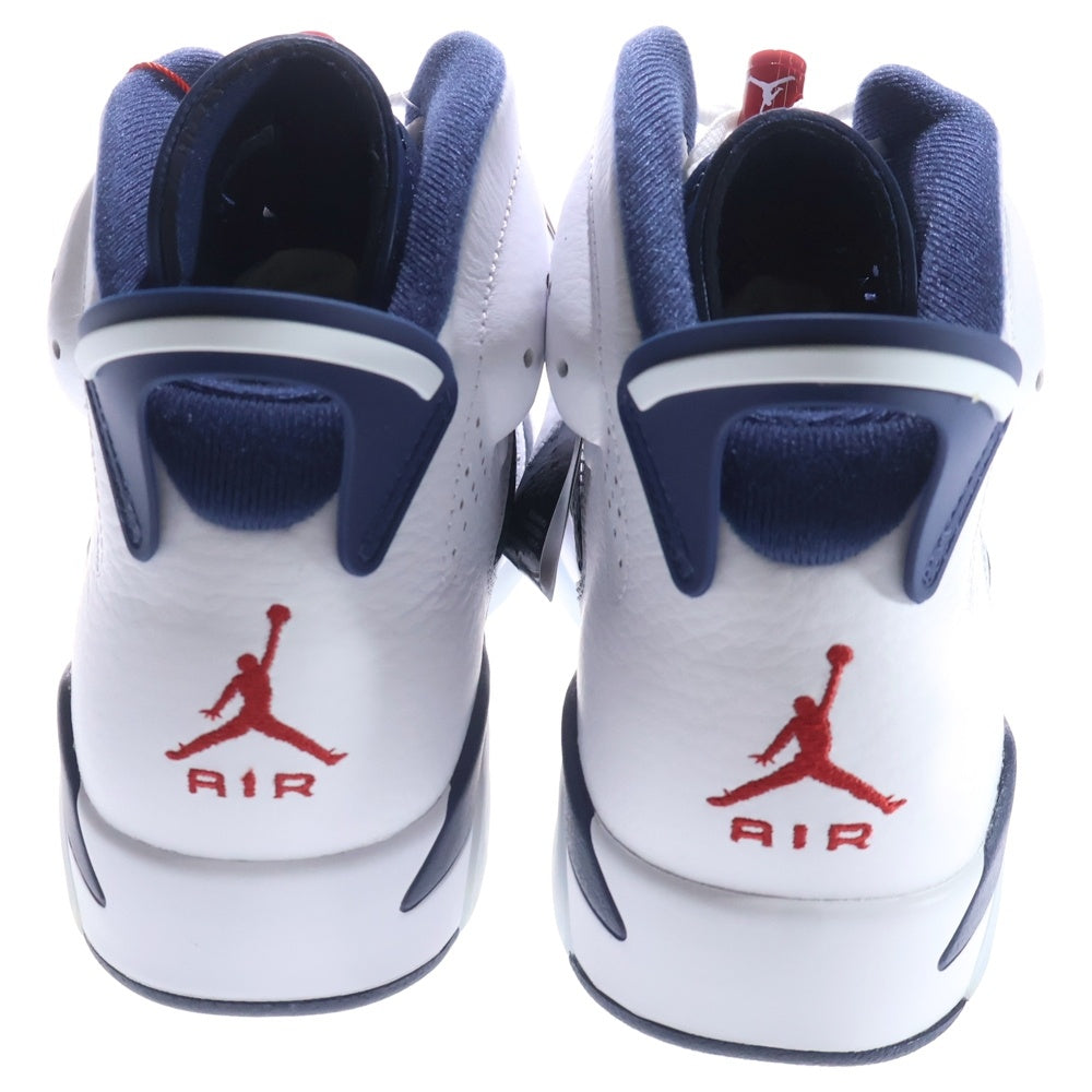 NIKE(ナイキ) AIR JORDAN 6 RETRO OLYMPIC エアジョーダン6 レトロ オリンピック ハイカットスニーカー ホワイト/ネイビー US9.5/27.5cm CT8529-164