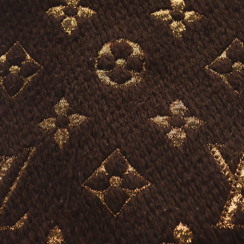 LOUIS VUITTON(ルイヴィトン) エシャルプ ロゴマニア シャイン ウールシルク フリンジマフラー ブラウン M71383 IS0262 レディース