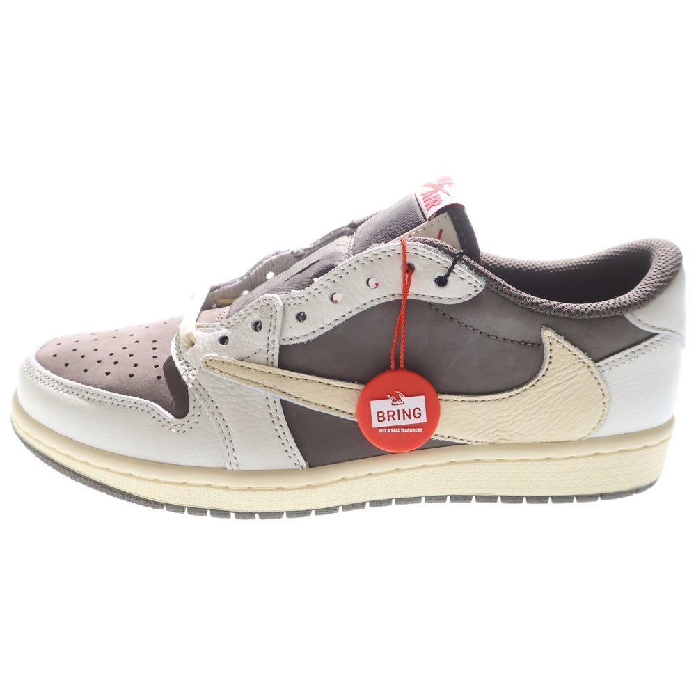 NIKE(ナイキ) ×TRAVIS SCOTT AIR JORDAN 1 LOW REVERSE MOCHA トラヴィススコット エアジョーダン 1 ローカットスニーカー ブラウン/ホワイト US8/26cm DM7866-162