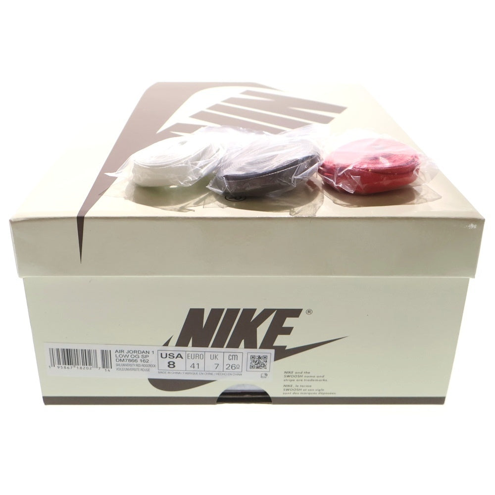NIKE(ナイキ) ×TRAVIS SCOTT AIR JORDAN 1 LOW REVERSE MOCHA トラヴィススコット エアジョーダン 1 ローカットスニーカー ブラウン/ホワイト US8/26cm DM7866-162