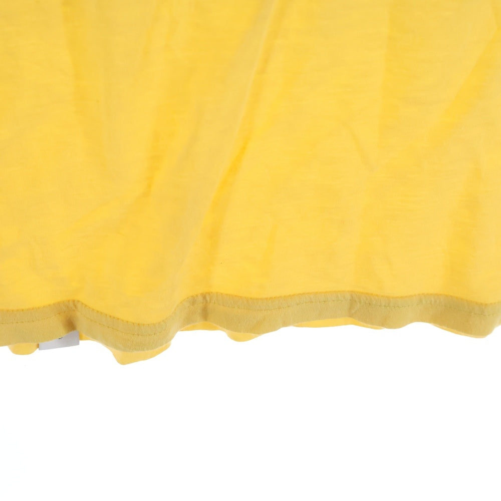 HYSTERIC GLAMOUR(ヒステリックグラマー) LOUE BUZZ MEET THE CREEPER ルー バズ ミート ザ クリーパー フロントロゴデザイン クルーネック カットソー 半袖Tシャツ イエロー 4CT-4832