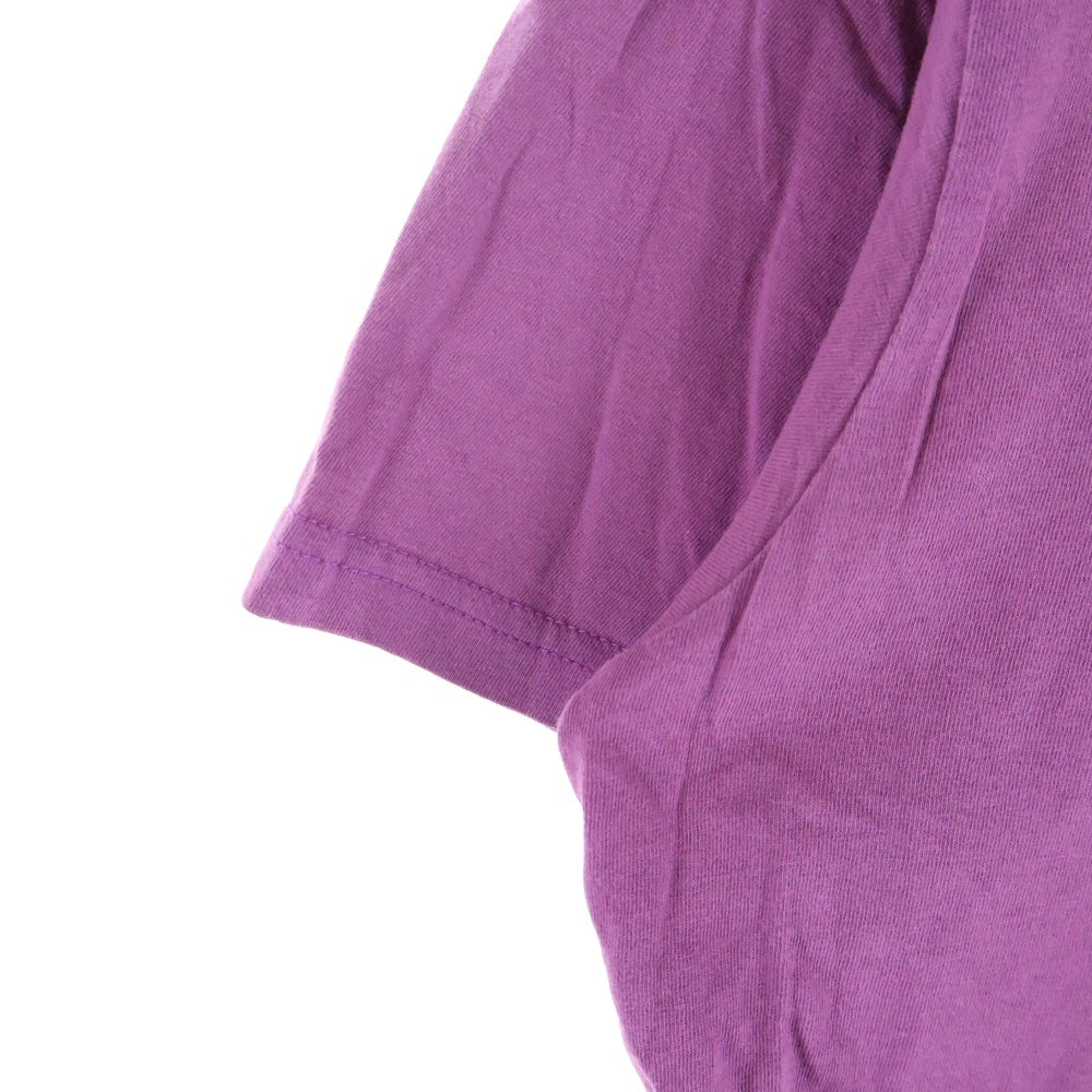 HYSTERIC GLAMOUR(ヒステリックグラマー) フロントロゴデザイン クルーネック カットソー 半袖Tシャツ パープル 4CT-4882