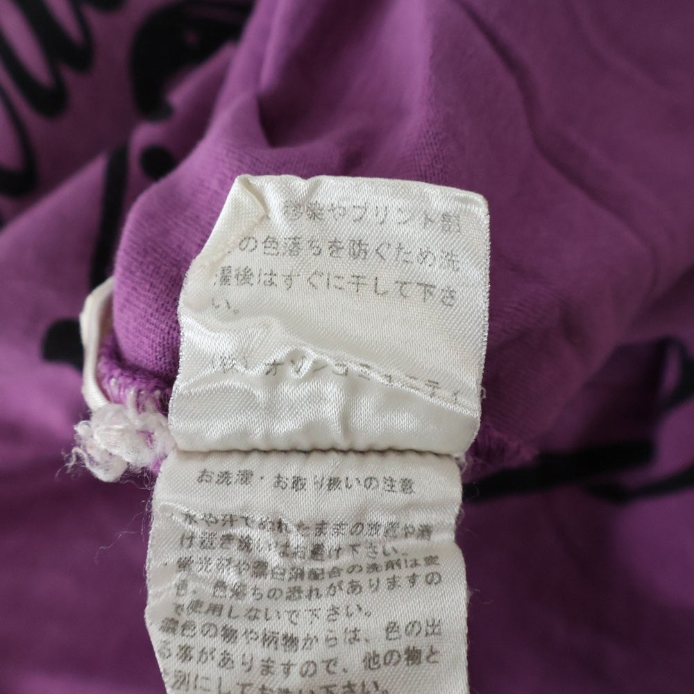 HYSTERIC GLAMOUR(ヒステリックグラマー) フロントロゴデザイン クルーネック カットソー 半袖Tシャツ パープル 4CT-4882