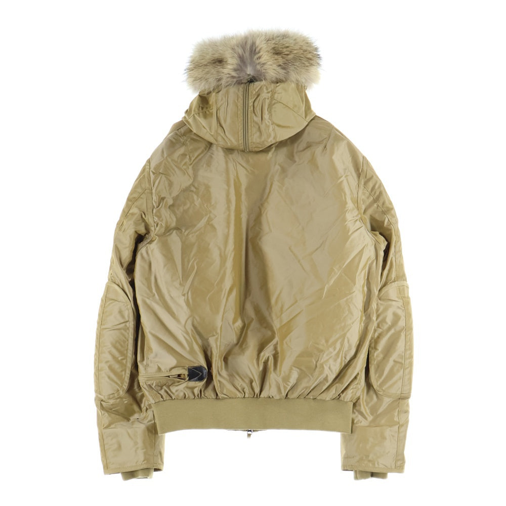 PARAJUMPERS(パラジャンパーズ) DOWN LINER FLIGHT JACKET ダウンライナー マルチポケット ロゴデザイン金具 ファー付き フーデッド フライトジャケット P14FMJCKMA03