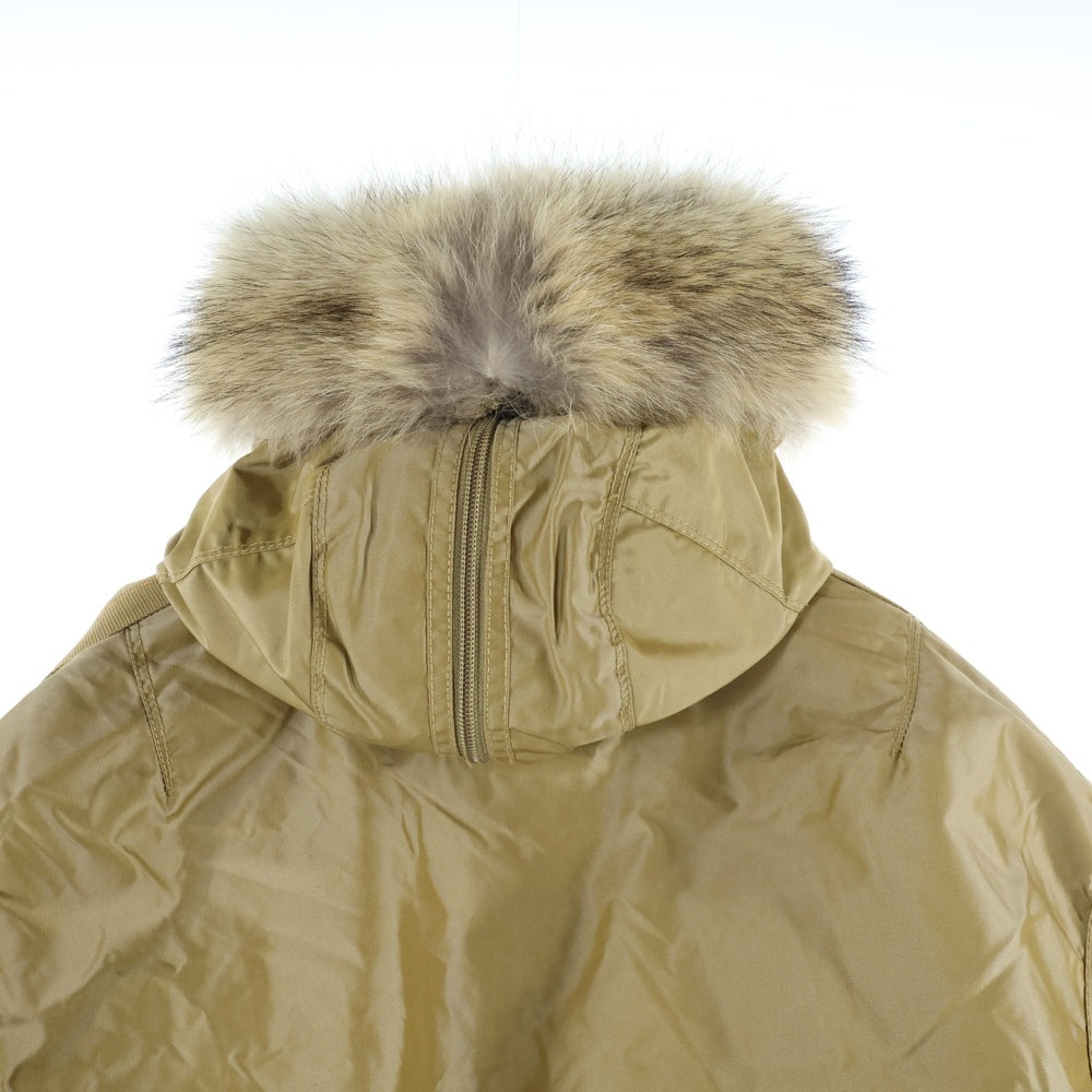 PARAJUMPERS(パラジャンパーズ) DOWN LINER FLIGHT JACKET ダウンライナー マルチポケット ロゴデザイン金具 ファー付き フーデッド フライトジャケット P14FMJCKMA03