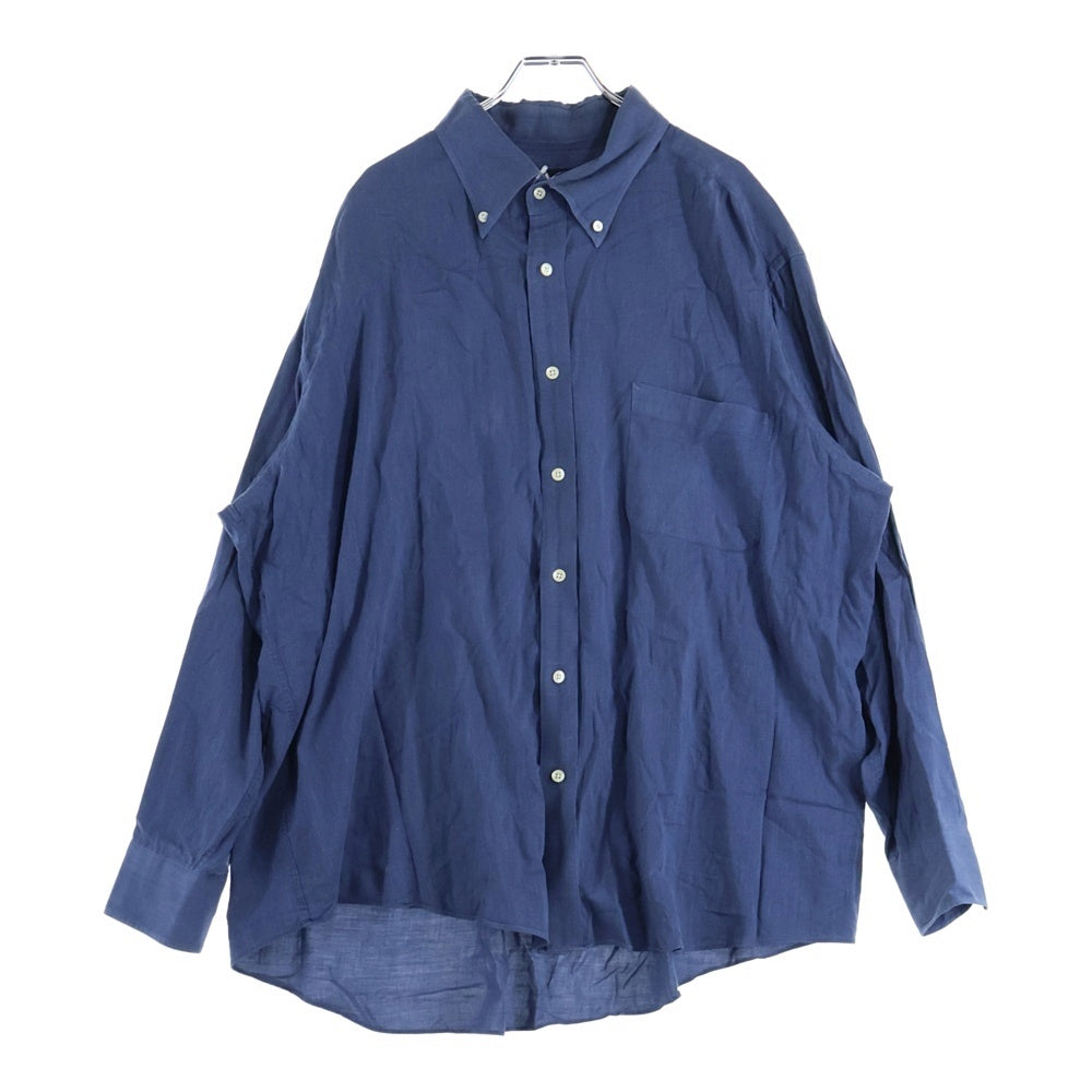 Aquascutum(アクアスキュータム) 長袖ボタンダウンシャツ ブルー A5562001-39