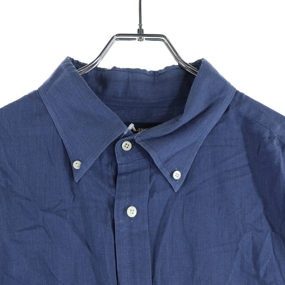 Aquascutum(アクアスキュータム) 長袖ボタンダウンシャツ ブルー A5562001-39