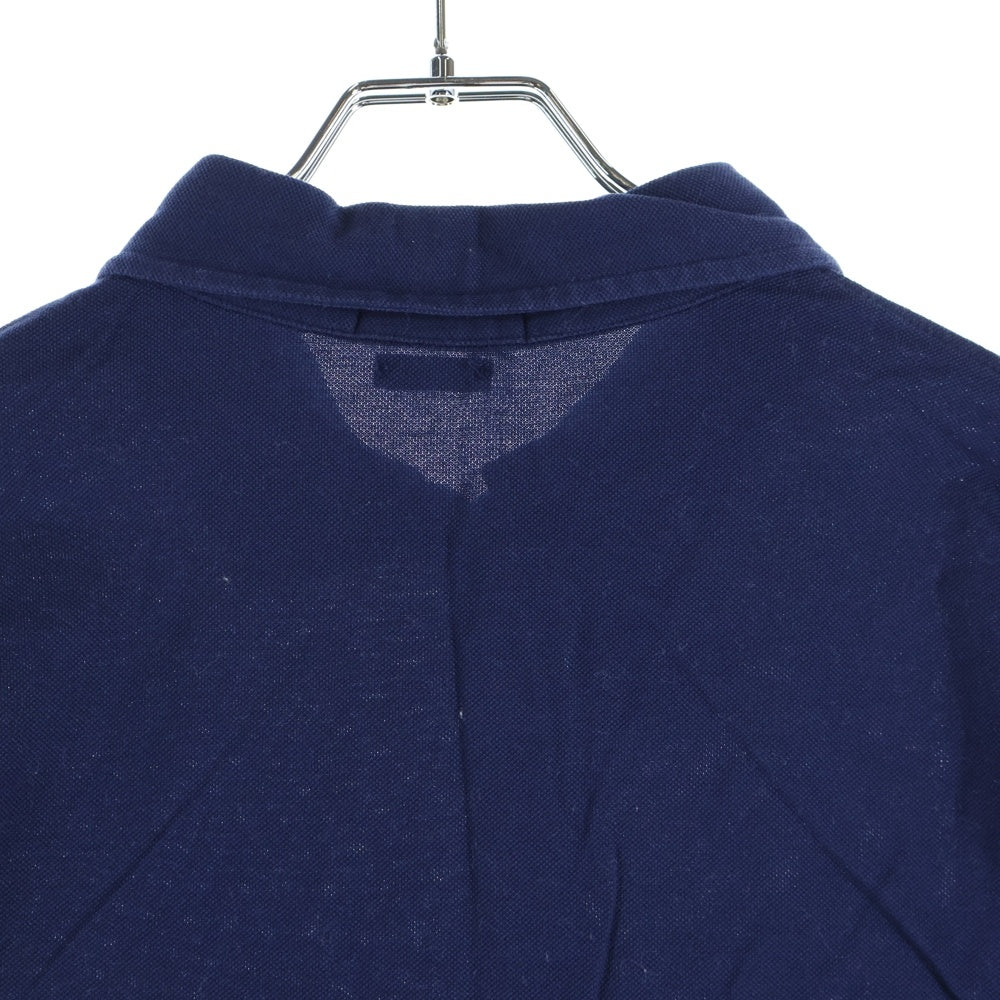 POLO RALPH LAUREN(ポロラルフローレン) CUSTOM SLIM FIT 胸ロゴ刺繍 半袖コットンポロシャツ ネイビー