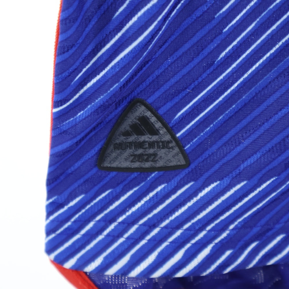 adidas(アディダス) JFA 日本代表 2022 サッカーユニフォーム 半袖フットボールシャツ ブルー