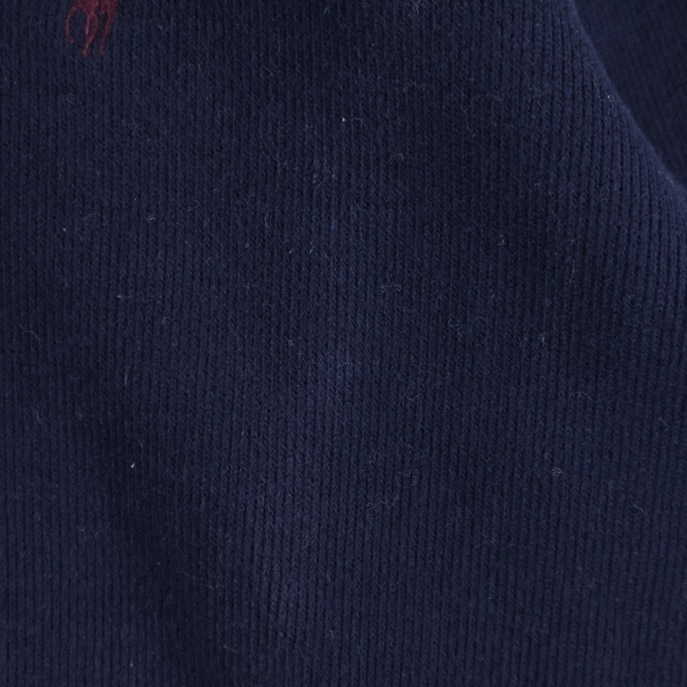 POLO RALPH LAUREN(ポロラルフローレン) 胸ロゴ刺繍 ハーフジップスウェットトレーナー ネイビー