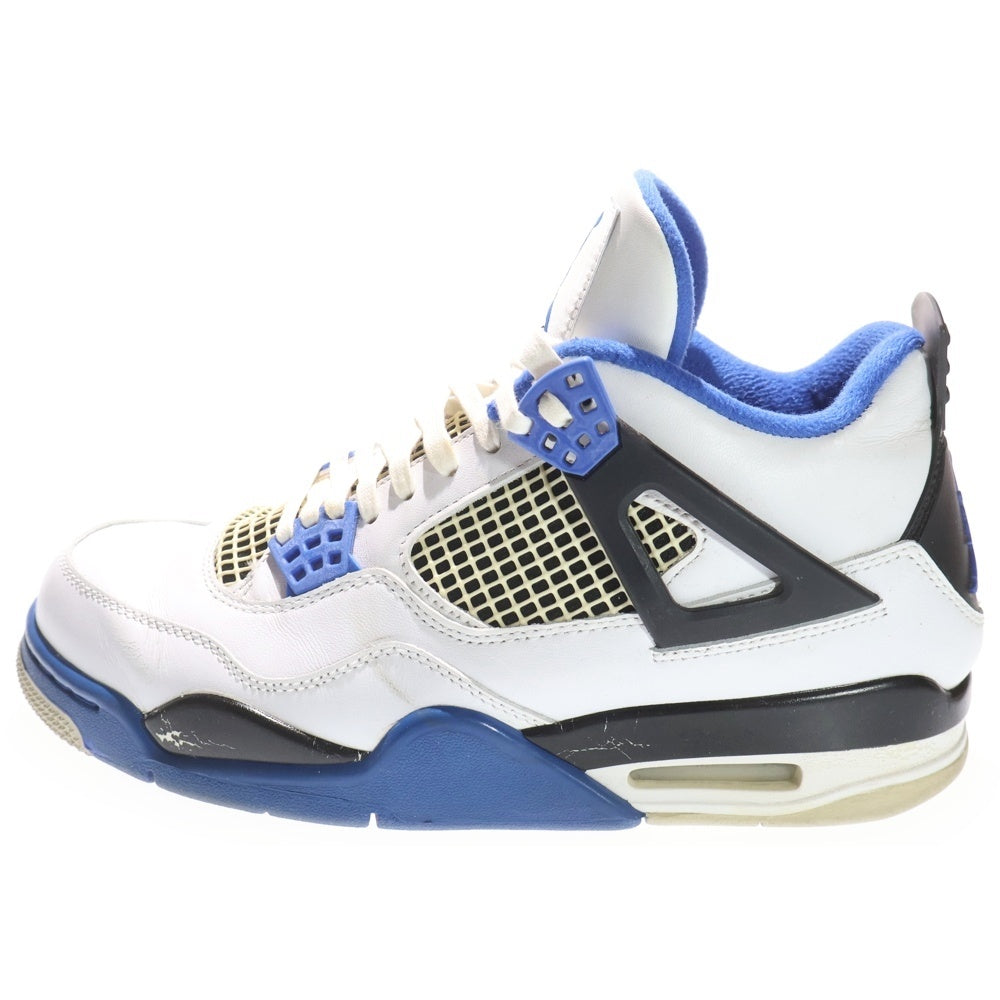 NIKE(ナイキ) AIR JORDAN 4 RETRO MOTORSPORTS エアジョーダン4 レトロ モータースポーツ ハイカットスニーカー ホワイト/ブルー US8.5/26.5cm 308497-117