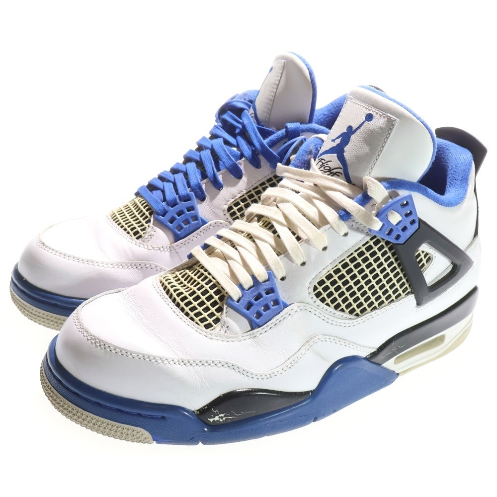 NIKE(ナイキ) AIR JORDAN 4 RETRO MOTORSPORTS エアジョーダン4 レトロ モータースポーツ ハイカットスニーカー ホワイト/ブルー US8.5/26.5cm 308497-117
