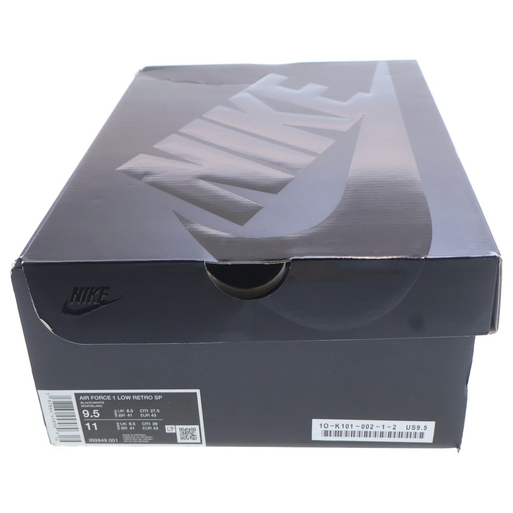 NIKE(ナイキ) ×BLACK COMME des GARCONS AIR FORCE 1 LOW RETRO ブラックコムデギャルソン エアフォース レトロ ローカットスニーカー ブラック US9.5/27.5cm IB9949-001