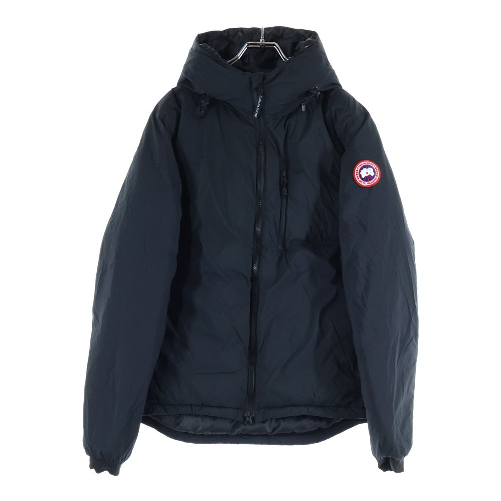 CANADA GOOSE(カナダグース) LODGE HOODY ロッジフーディ アームロゴデザイン フーデッド ジップアップ ダウンジャケット ブラック 5078M