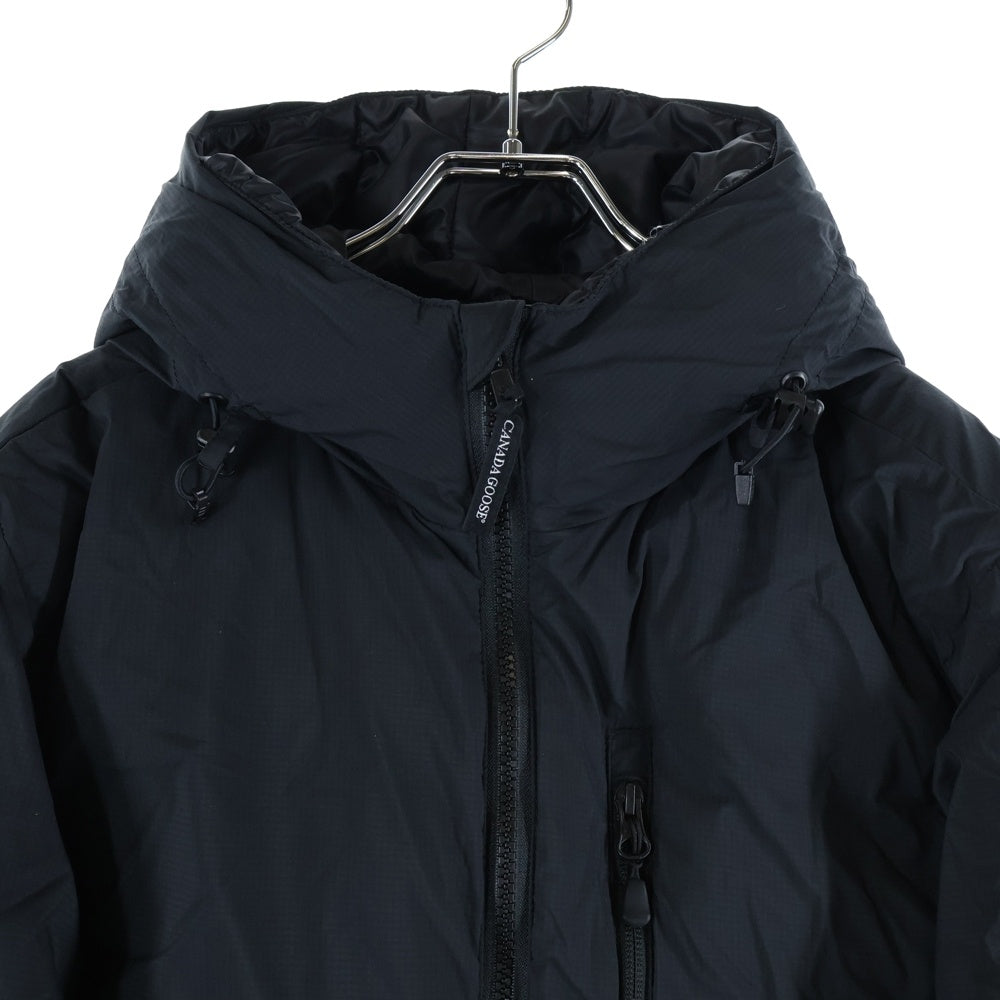 CANADA GOOSE(カナダグース) LODGE HOODY ロッジフーディ アームロゴデザイン フーデッド ジップアップ ダウンジャケット ブラック 5078M