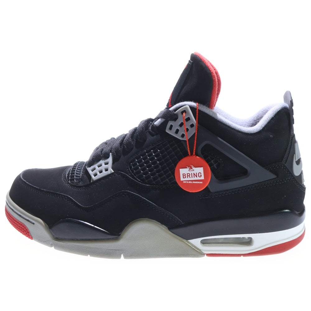 NIKE(ナイキ) AIR JORDAN 4 RETRO BRED エアジョーダン4 レトロ ブレッド ハイカットスニーカー ブラック US8.5/26.5cm 308497-060