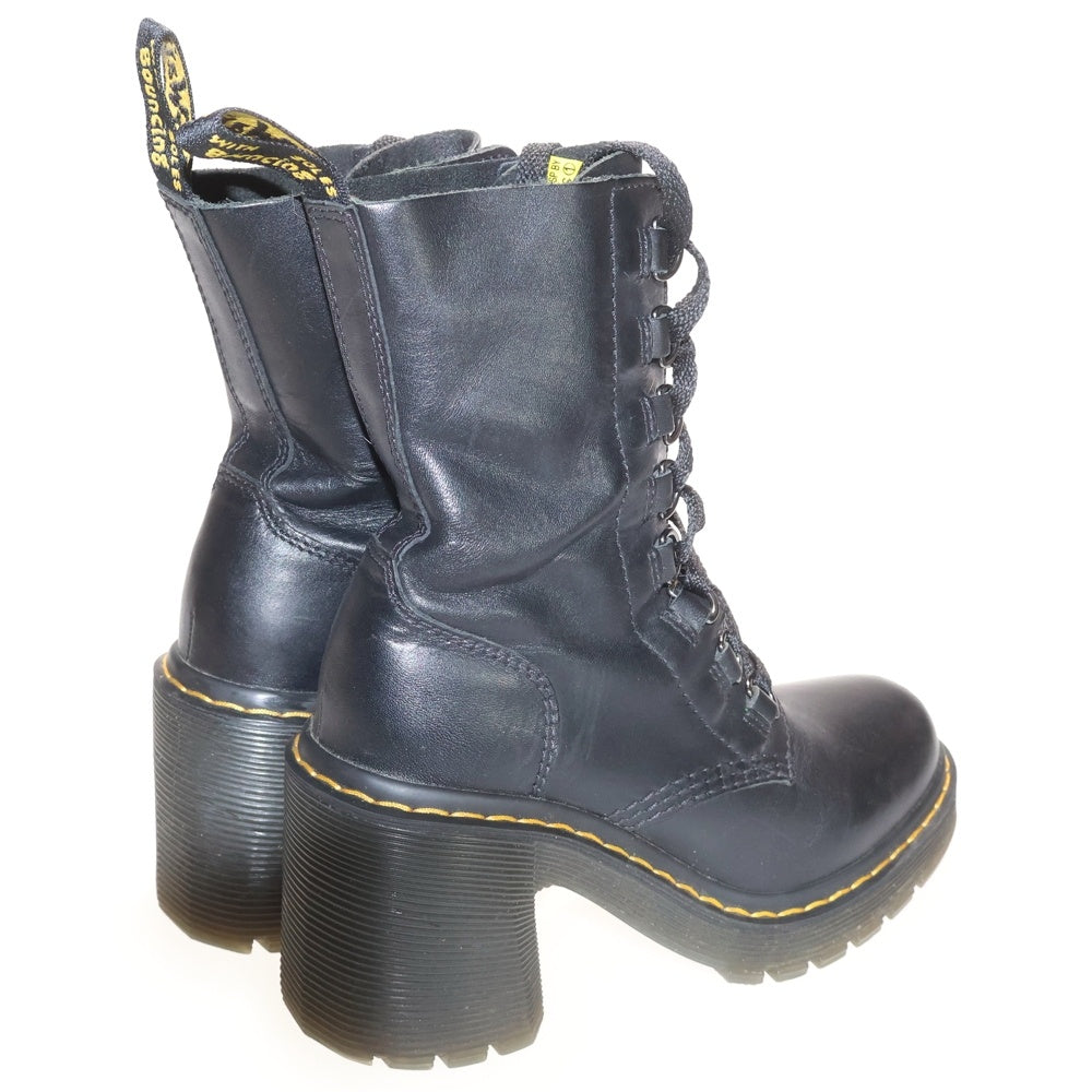 Dr.Martens(ドクターマーチン) CHESNEY チェズニー 8ホール レザー ハイヒール ロングブーツ レディース ブラック 26701001