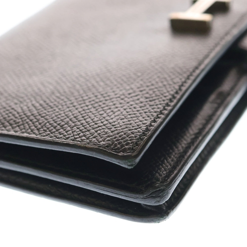 HERMES(エルメス) ベアンスフレ ロングウォレット 長財布 カードケース ブラック シルバー金具 □P刻印 レディース