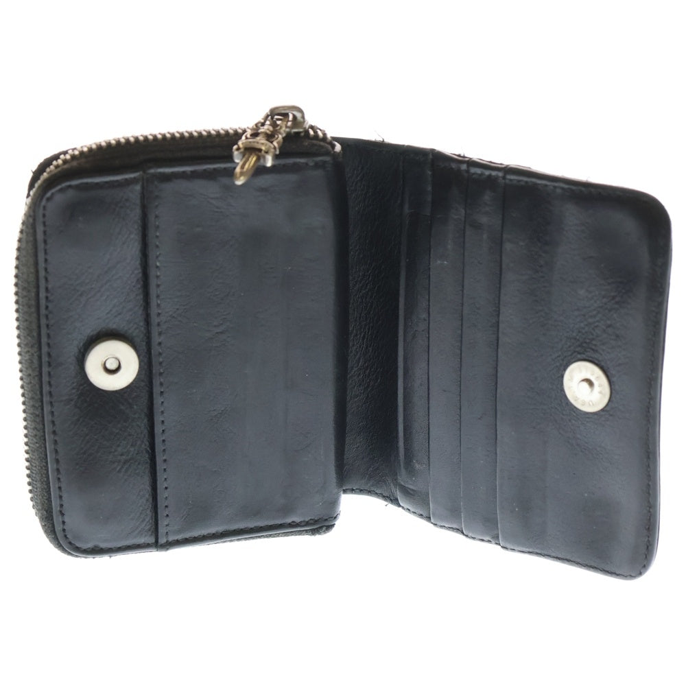 CHROME HEARTS(クロムハーツ) SQ ZIP BILL スクエアジップビル レザーウォレット 財布 ブラック BCA376