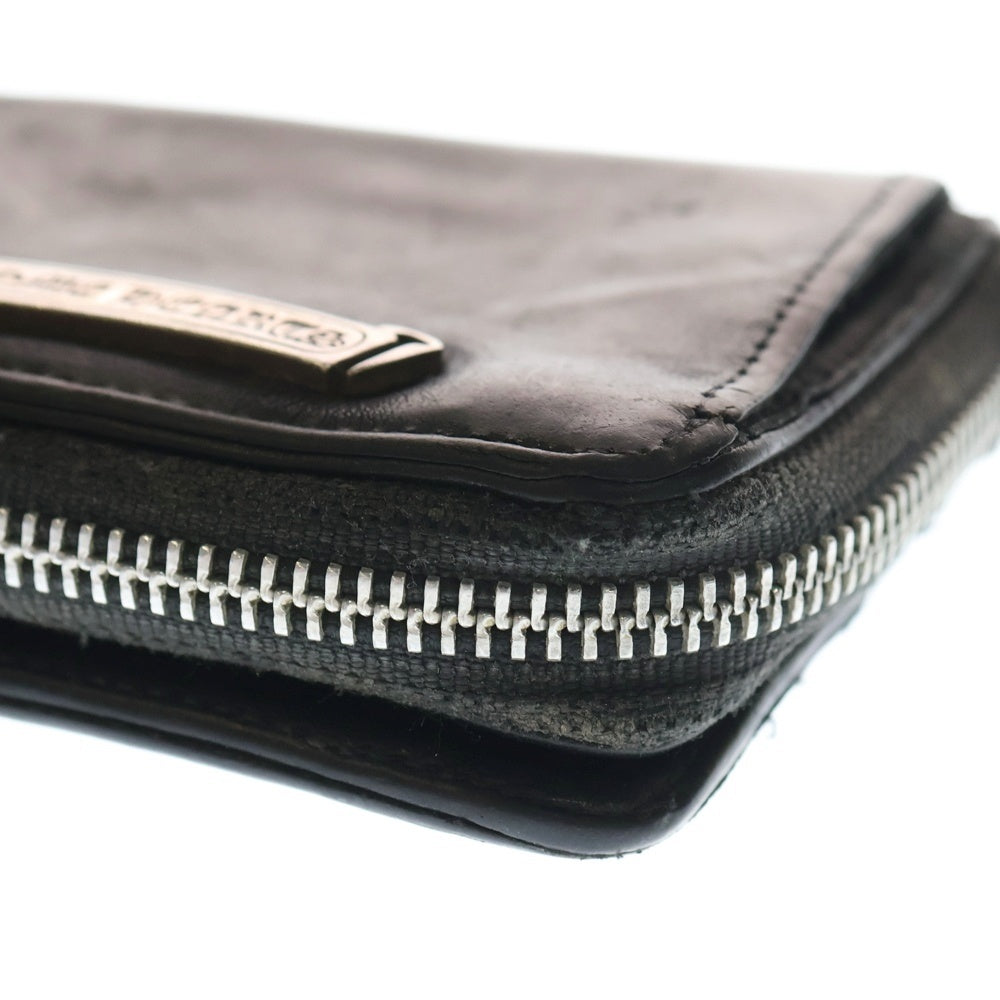 CHROME HEARTS(クロムハーツ) SQ ZIP BILL スクエアジップビル レザーウォレット 財布 ブラック BCA376